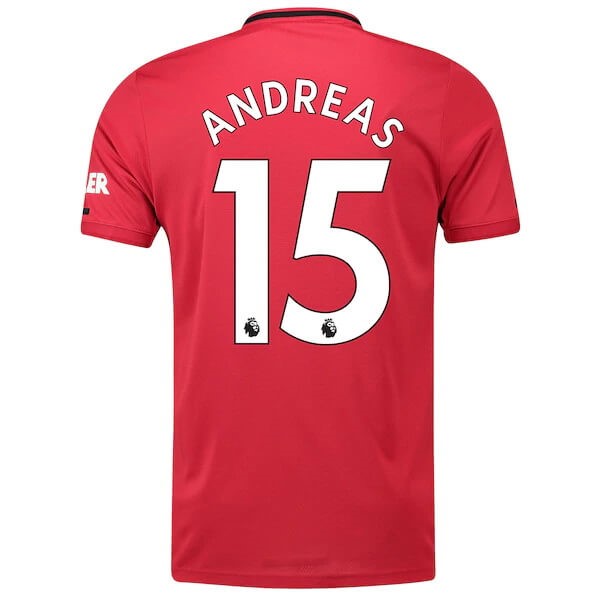 Replicas Camiseta Manchester United NO.15 Andreas 1ª 2019/20 Rojo